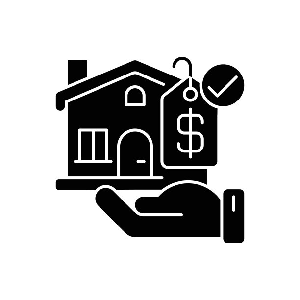 别墅黑色字形图标图片下载