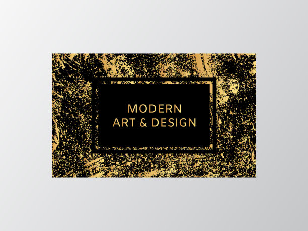 豪华名片大理石纹理和金色飞溅背景矢量模板。图片下载