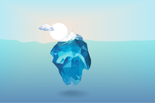 抽象的冰山图标图片下载