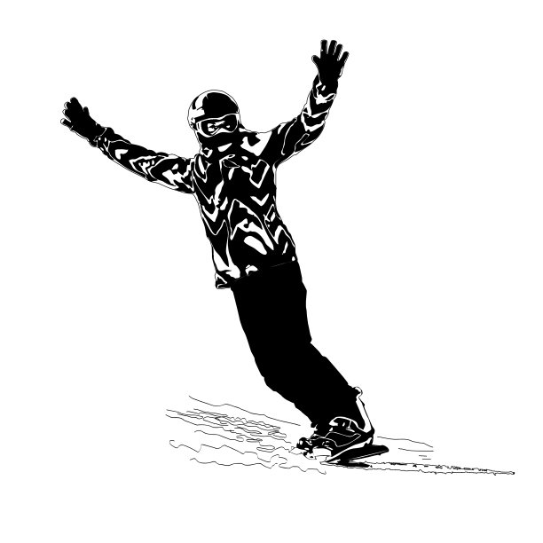 那个女孩喜欢滑雪，喜欢画画图片下载