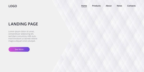 白色登陆页面网站模板设计。矢量插图概念的网页设计为网站。现代界面首页。登陆网页。图片下载