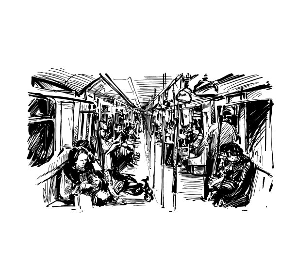 在新加坡的火车上画人物图片下载