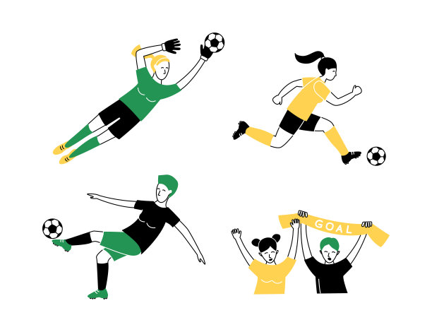 女足足球运动员比赛无缝背景模式。图片下载