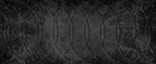 黑色背景纸与大理石纹理和旧压纹圆形图案与复古垃圾，典雅的黑色抽象优雅的花式图案设计图片下载