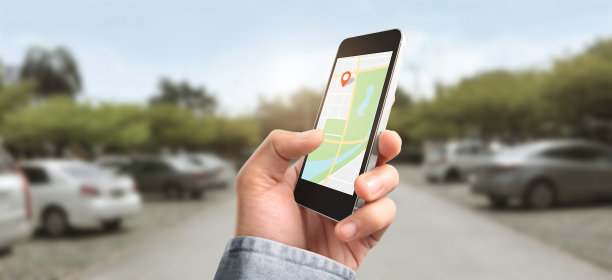 手持智能手机设备触摸屏和gps地图图片下载