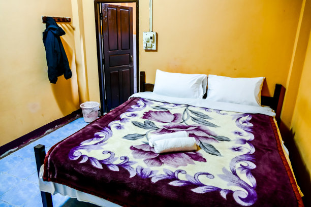 床在酒店房间，数码照片图片为背景图片下载