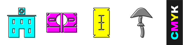 设医院大楼堆纸币图片下载