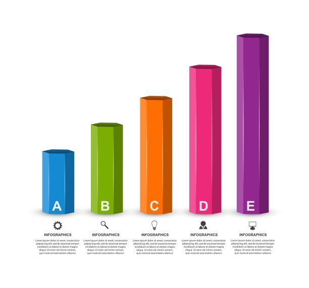业务选项信息图、时间线、用于业务演示文稿或信息横幅的设计模板。图片下载
