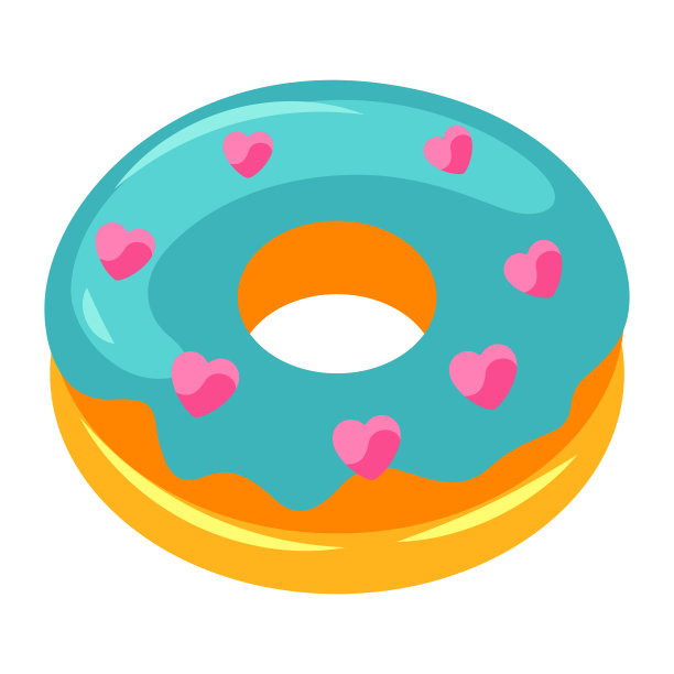 甜甜圈的心。图片下载