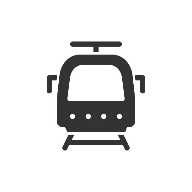 火车前视图矢量字形样式图标图片下载