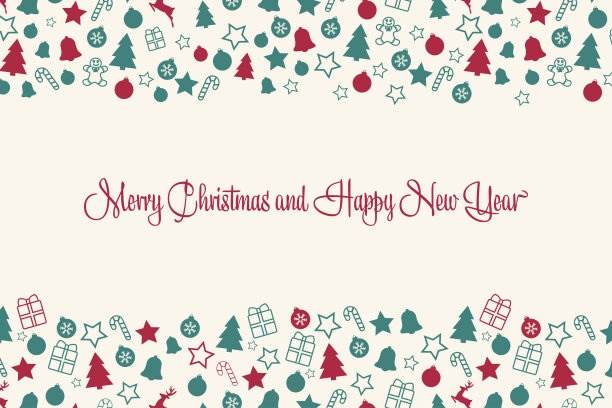 圣诞快乐新年好，节日概念，背景、banner、卡片、海报模板矢量素材图片下载