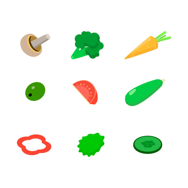 等距健康食品图标。矢量插图孤立在白色背景。图片下载