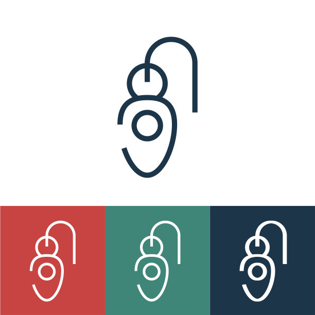 带护身符的线性矢量图标图片下载