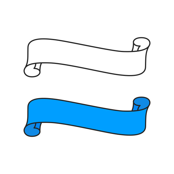 古董空扁缎带或卷轴图片下载