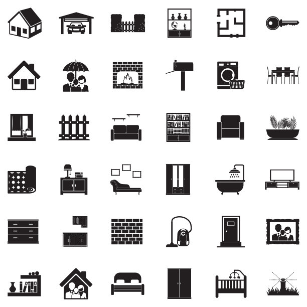 图标。黑色的平面设计。矢量插图。图片下载