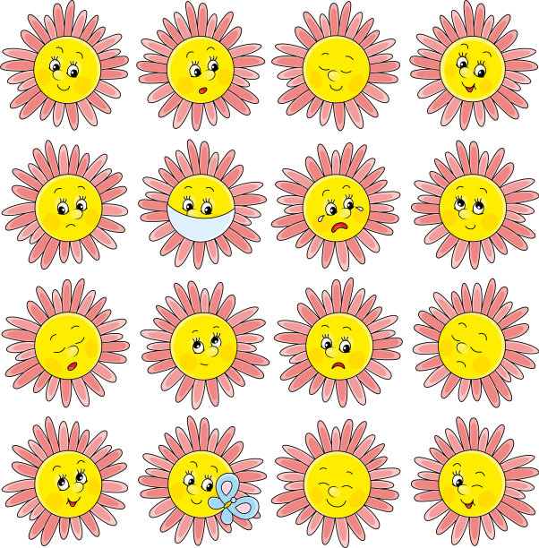 设置有趣的花朵表情图片下载