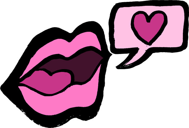 性感的粉色嘴唇在交谈中说出浪漫的话语图片下载