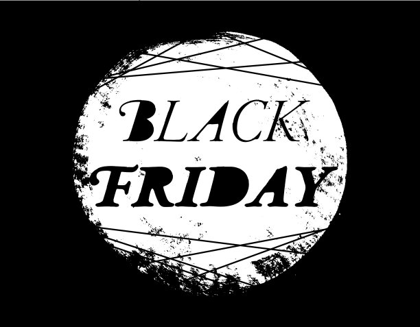 黑色星期五的促销海报，上面有白色文字图片下载