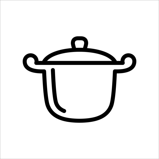 烹饪煎锅、蒸锅图标矢量设计图片下载
