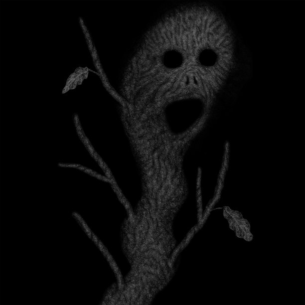 一棵歪歪扭扭的病树，头也没了图片下载