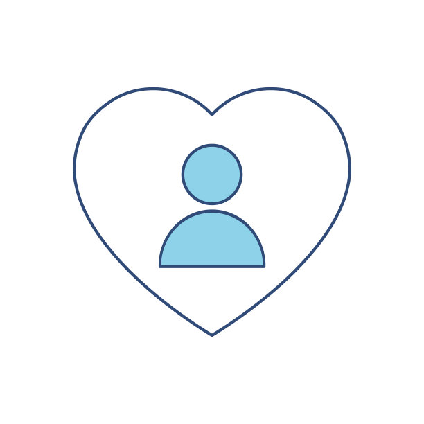 人们心中的蓝色图标。图片下载