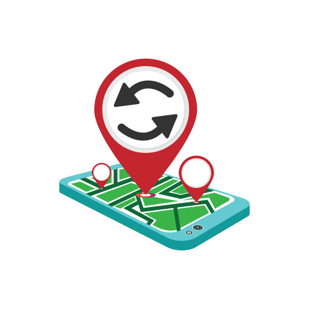 地图位置上的回旋针指针图片下载