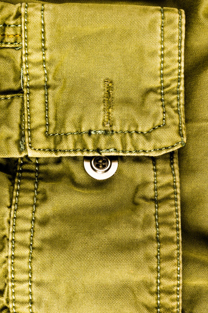 衣服项目石洗棉织物纹理接缝，扣，钮扣和铆钉，宏观图片下载