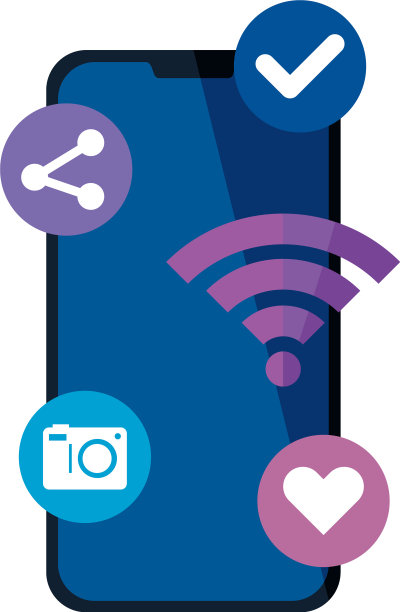 智能手机与社交媒体图标的概念图片下载