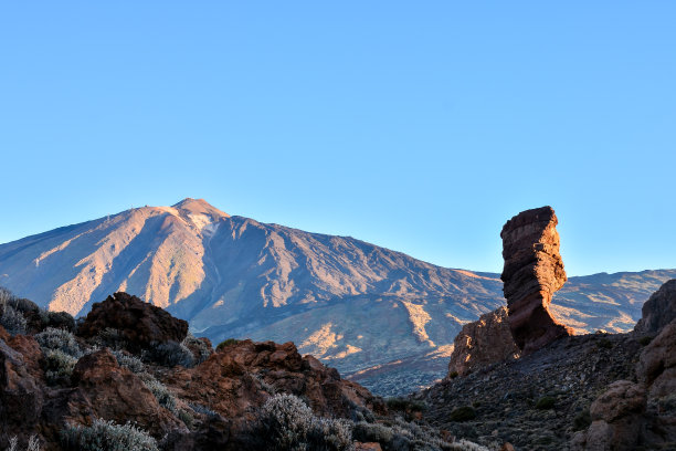 西班牙热带火山加那利群岛的景观图片下载
