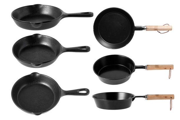 铁黑锅孤立在白色背景上图片下载