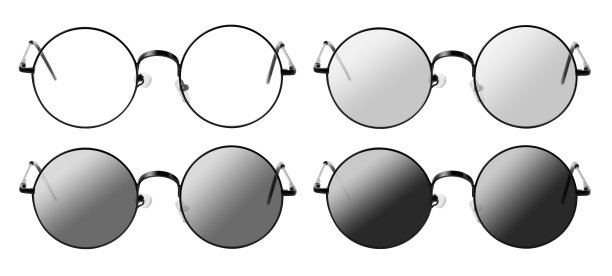 老式眼镜孤立在白色背景上图片下载