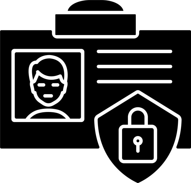 Id安全黑色字形图标图片下载