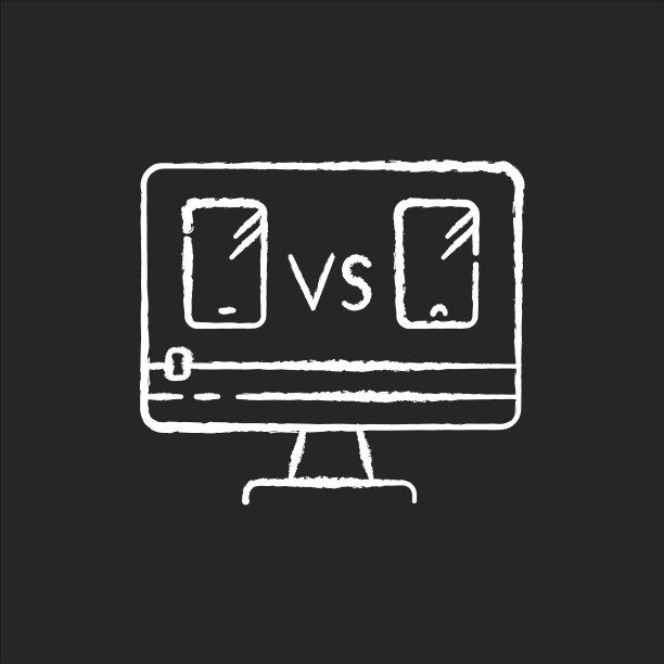 智能手机比较视频粉笔白色图标上图片下载