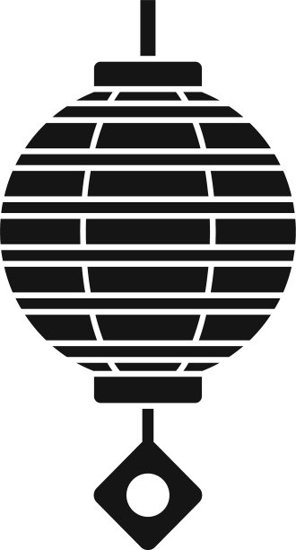 中国灯笼图标简约风格图片下载