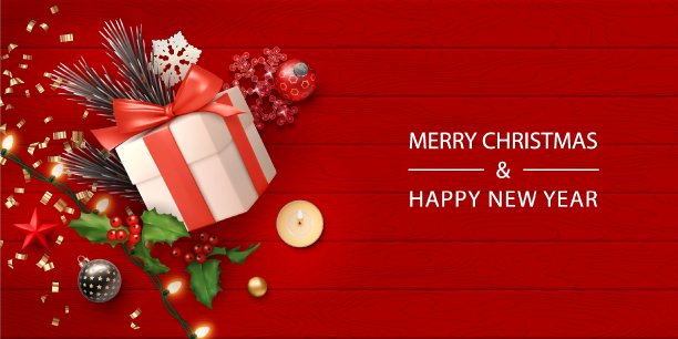 圣诞快乐横幅模板图片下载