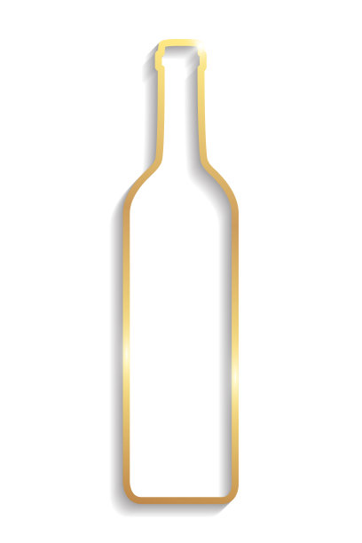 金色的酒瓶。图片下载