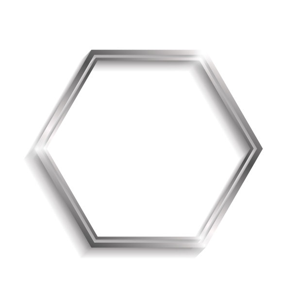 银色双六角框架。图片下载