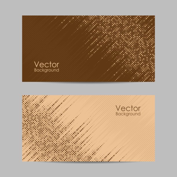 一组带点的横幅。矢量图图片下载