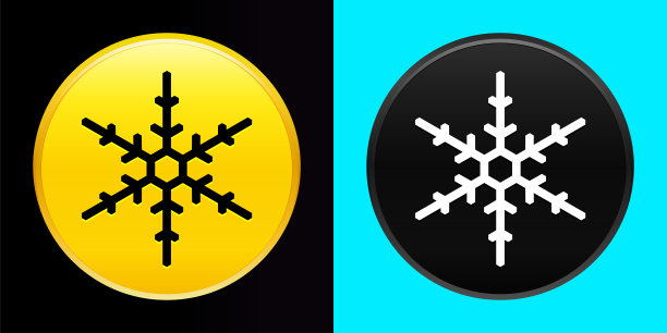 雪花图标平面独家按钮设置图片下载