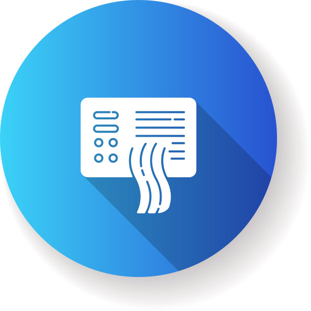 空气污染传感器蓝色扁平设计长阴影图片下载