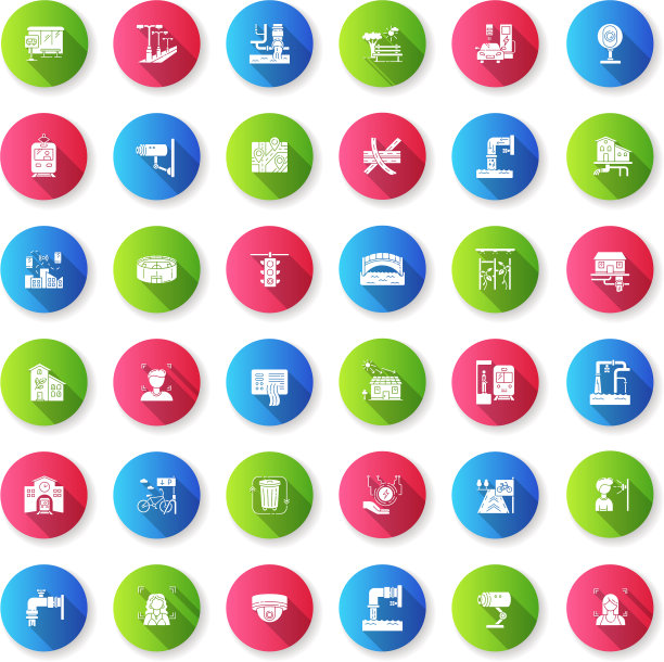 城市基础设施平面设计长影字形图片下载