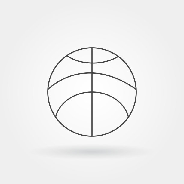 篮球单孤立图标具有现代线条或轮廓风格图片下载