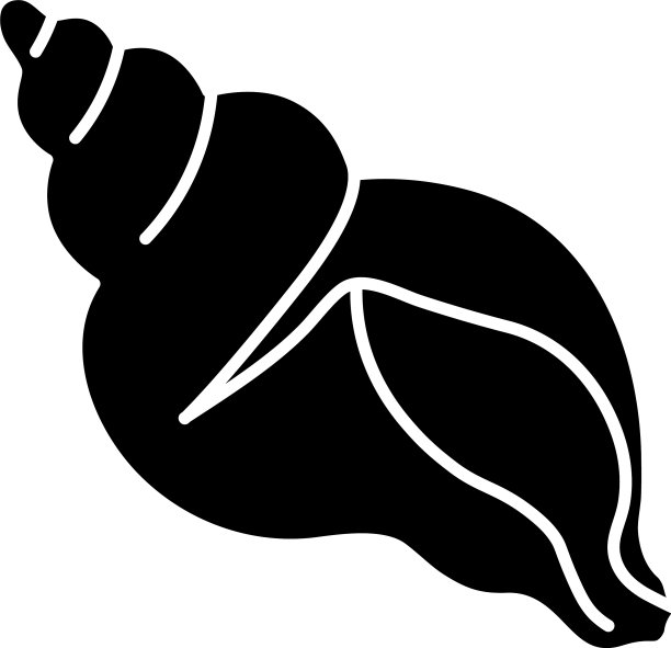 郁金香壳黑色字形图标图片下载