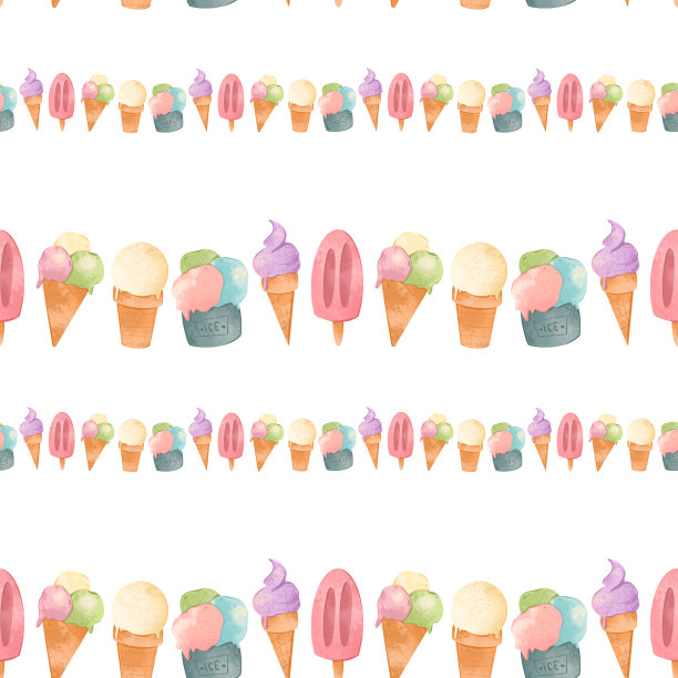 可爱的冰淇淋装在华夫饼杯里图片下载