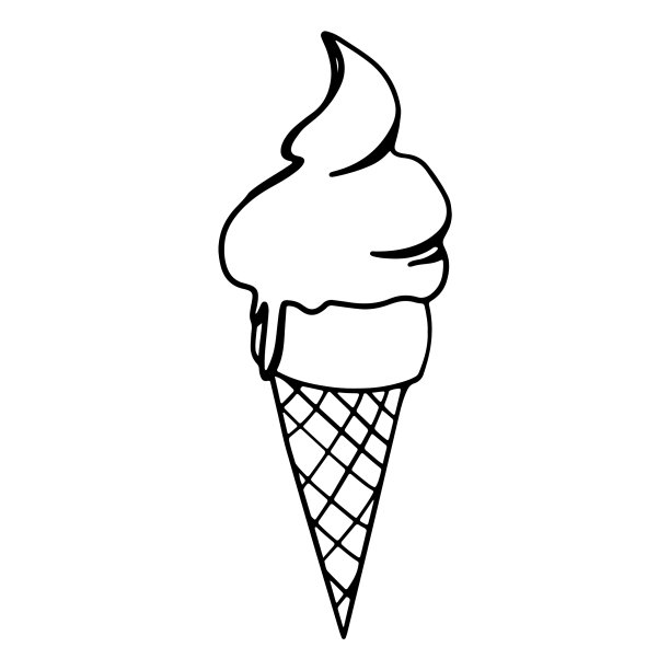 可爱的冰淇淋装在华夫饼杯里图片下载