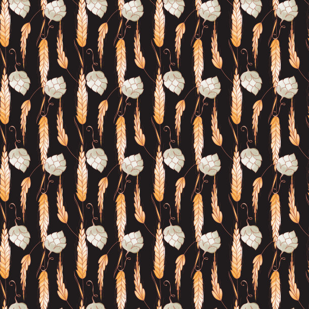 可爱可爱的趋势树枝和水果的啤酒花图片下载