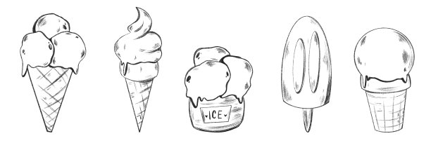 可爱的冰淇淋装在华夫饼杯里图片下载