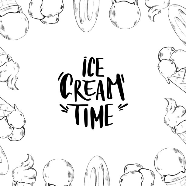 可爱的冰淇淋装在华夫饼杯里图片下载