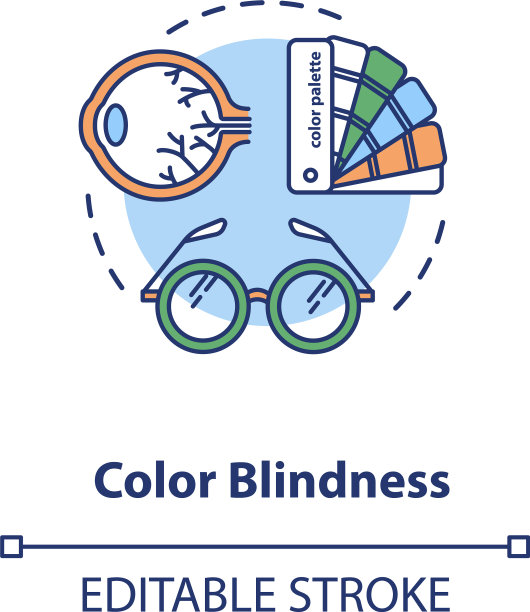色盲概念图标图片下载