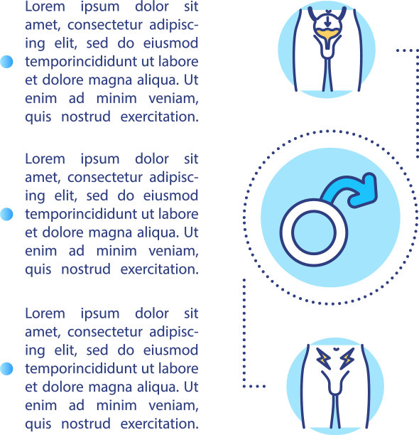 前列腺炎概念图标与文字图片下载